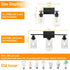 Modern 3-Light Wall Sconce Lighting with Clear Glass Shades and Matte Black Finish - 3 Heads - Wall Lights