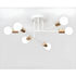 Modern 6 Head LED Chandelier with Black White and Gold Finish - White gold / Warm light with led bulb - Ceiling Light