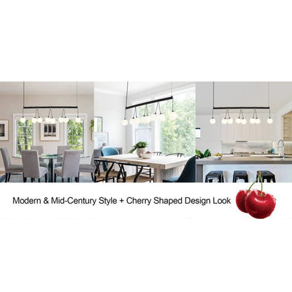 Broghan 8 - Light Sphere Globe Chandelier No Bulb - Black White - 12V Hanging Light