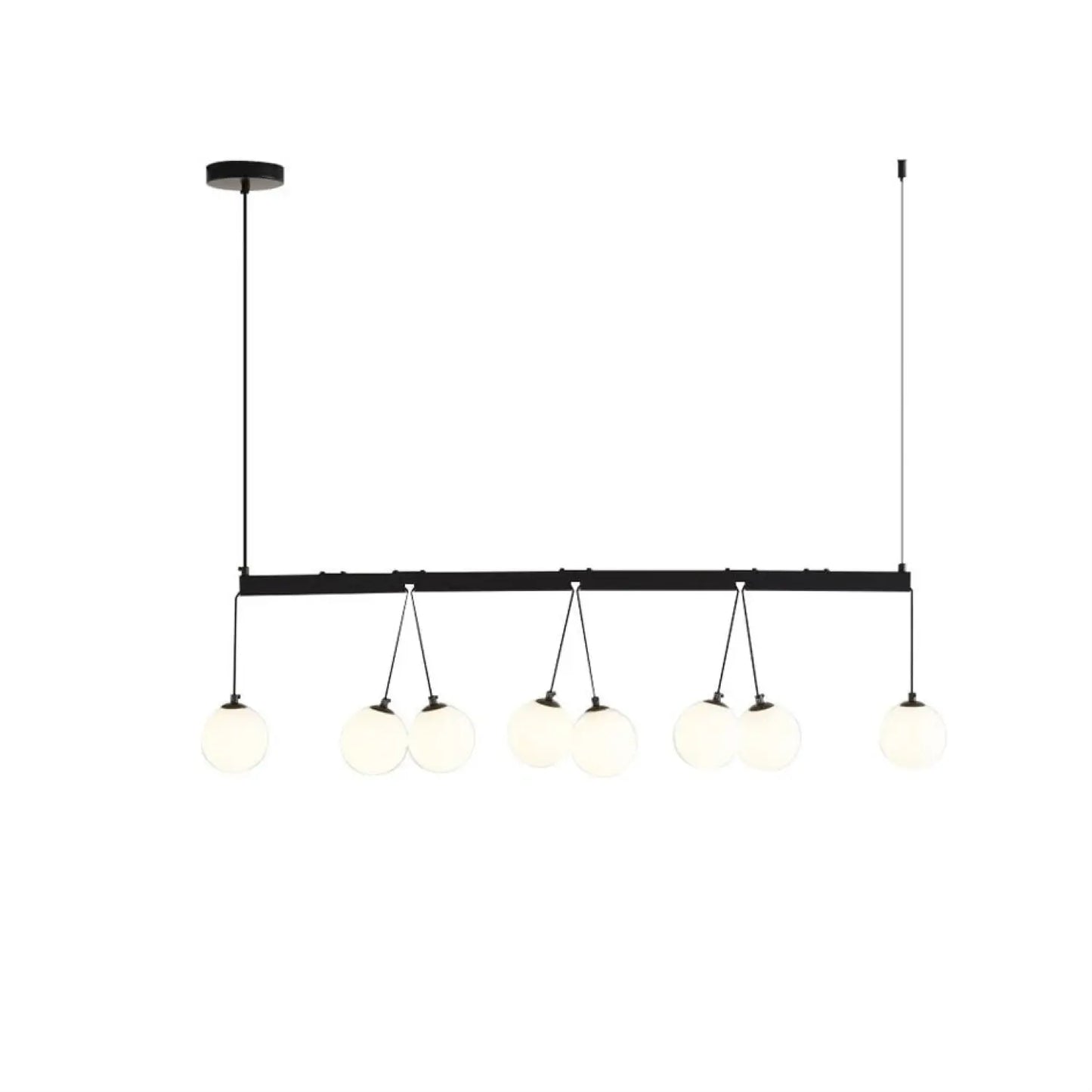 Broghan 8 - Light Sphere Globe Chandelier No Bulb - Black White - 12V Hanging Light