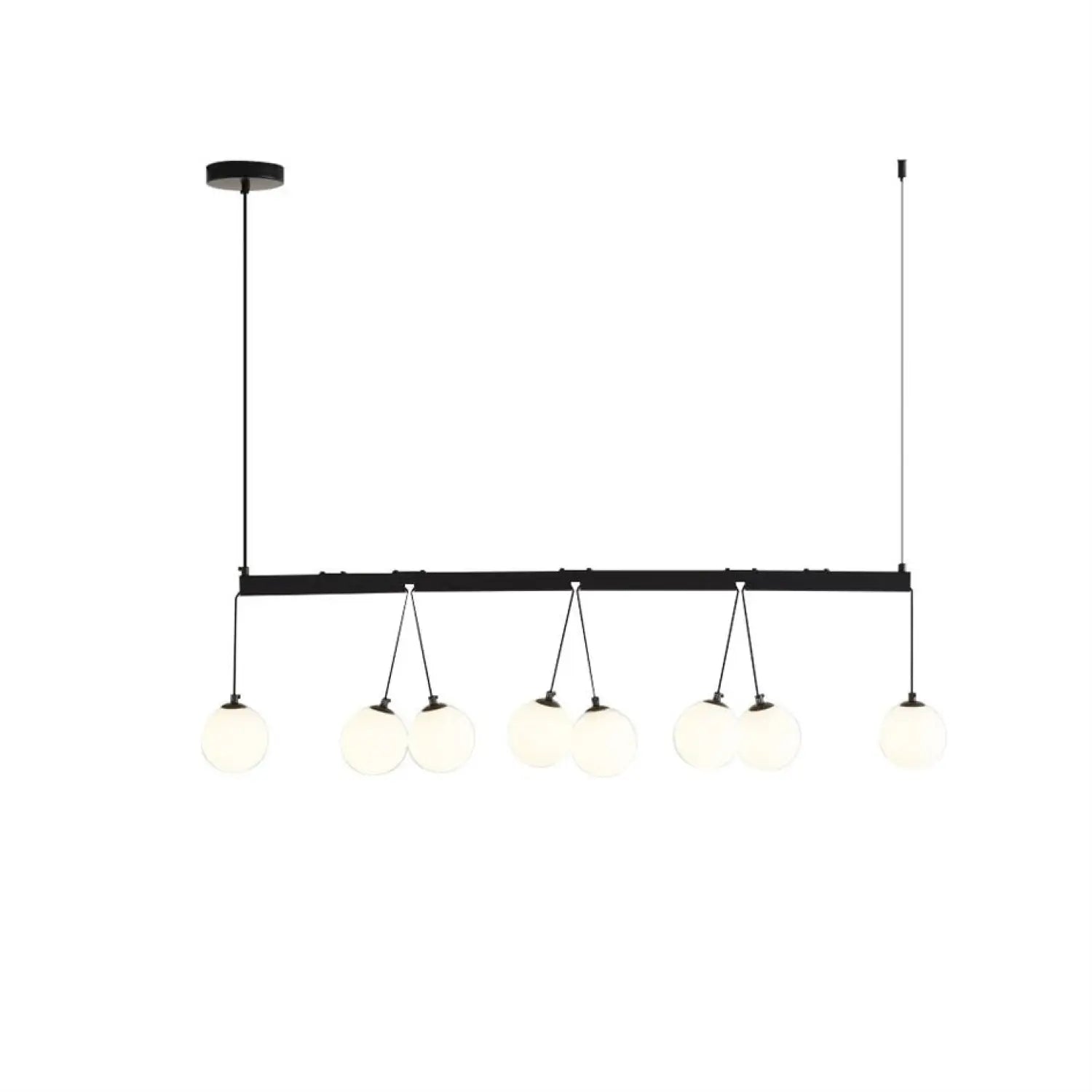 Broghan 8 - Light Sphere Globe Chandelier No Bulb - Black White - 12V Hanging Light