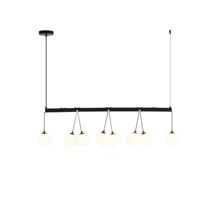 Broghan 8 - Light Sphere Globe Chandelier No Bulb - Black White - 12V Hanging Light