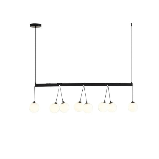 Broghan 8 - Light Sphere Globe Chandelier No Bulb - Black White - 12V Hanging Light