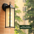 American European Modern And Simple Outdoor Balcony Light Waterproof Wall Lamp Black Long Frosted Glass 12V Hanging