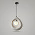 Modern Art Deco Chandelier with Geometric Design and LED Support - J Style Gray - Indoor Hanging Light