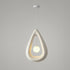 Modern Art Deco Chandelier with Geometric Design and LED Support - K Style White - Indoor Hanging Light