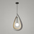 Modern Art Deco Chandelier with Geometric Design and LED Support - K Style Gray - Indoor Hanging Light