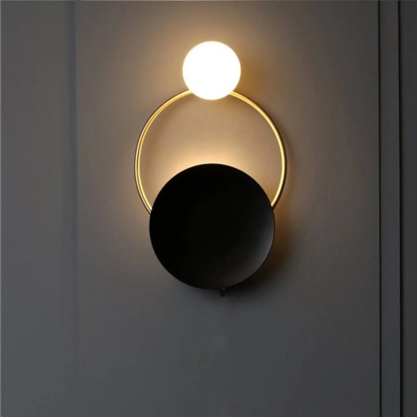 Modern Bedside Wall Lamp for Bedroom Living Room & Corridor - Black / Cool white - Wall Mount Fixture