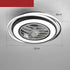 Bedroom Led Ceiling Fan Light Dining Room Home - Black white / White light / 55CM - 12V Hanging Light