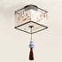 Modern Ceiling Lamp for Living Room with Soft Fabric Shade - 12V Hanging Light