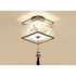 Modern Ceiling Lamp for Living Room with Soft Fabric Shade - Lark square tassel / LED warm light - 12V Hanging Light