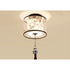 Modern Ceiling Lamp for Living Room with Soft Fabric Shade - Lark round tassel / LED warm light - 12V Hanging Light