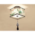 Modern Ceiling Lamp for Living Room with Soft Fabric Shade - Lotus square tassel / LED warm light - 12V Hanging Light
