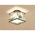 Modern Ceiling Lamp for Living Room with Soft Fabric Shade - Lotus square / LED warm light - 12V Hanging Light