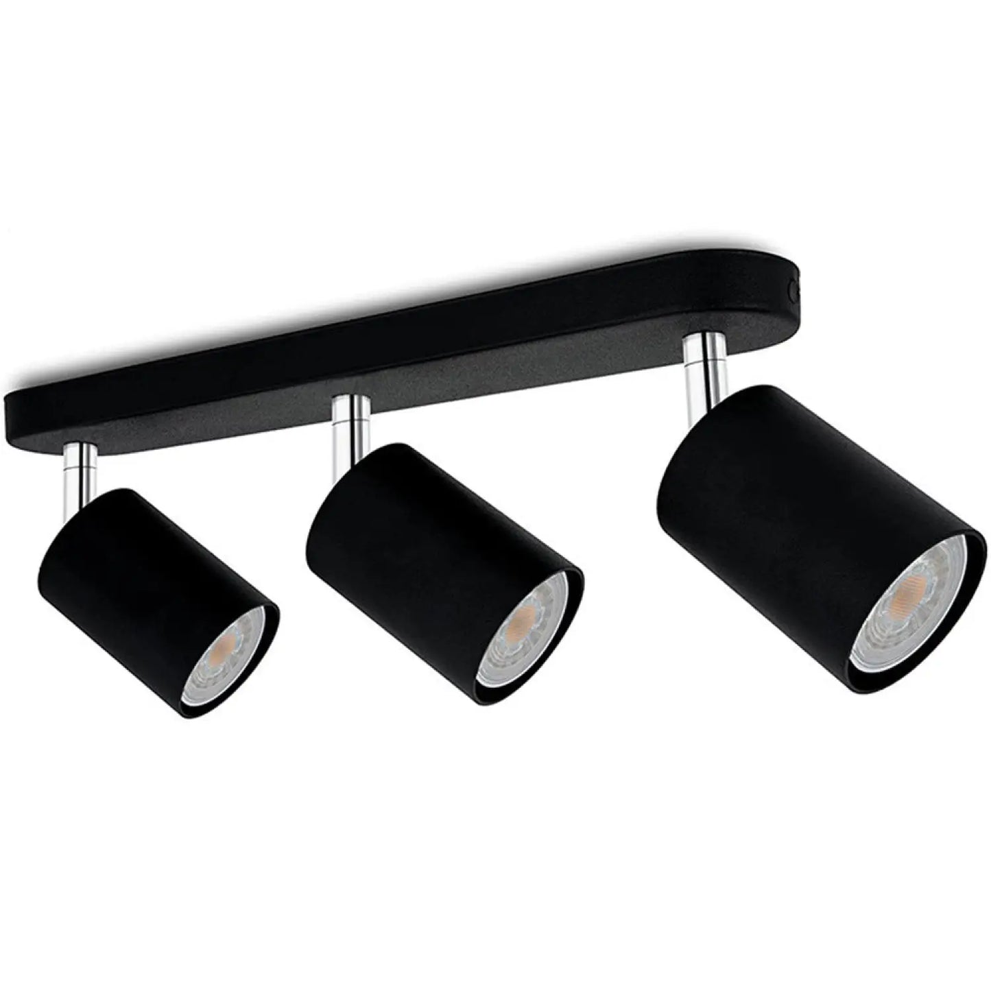 Modern Ceiling Spot Light with Aluminum Body for Stylish Interiors - Three headed black / Positive White Light - 12V
