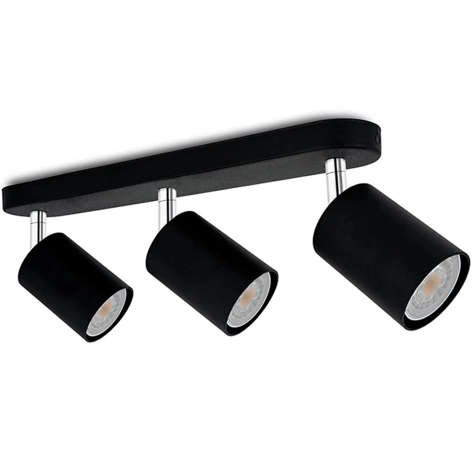 Modern Ceiling Spot Light with Aluminum Body for Stylish Interiors - Three headed black / Positive White Light - 12V