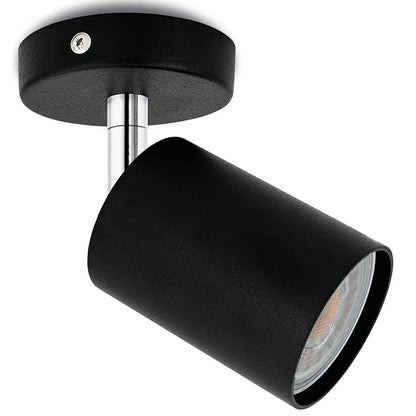 Modern Ceiling Spot Light with Aluminum Body for Stylish Interiors - Single head black / Positive White Light - 12V