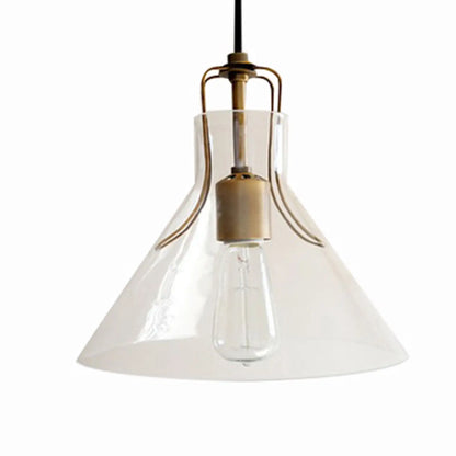 Modern Glass Chandelier – Elegant Iron & Glass Pendant Light with 3000K Warm Glow - Umbrella - Hanging Light