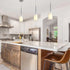 Modern Glass Pendant Light with Chrome Nickel Finish for Kitchen Island - White - Hanging Light