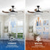 Modern LED Retractable Ceiling Fan With Light And Remote Control Unavailable Platform- Temu - Black - 12V Hanging Light