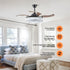 Modern LED Retractable Ceiling Fan With Light And Remote Control Unavailable Platform- Temu - Black - 12V Hanging Light