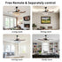 Modern LED Retractable Ceiling Fan With Light And Remote Control Unavailable Platform- Temu - Black - 12V Hanging Light