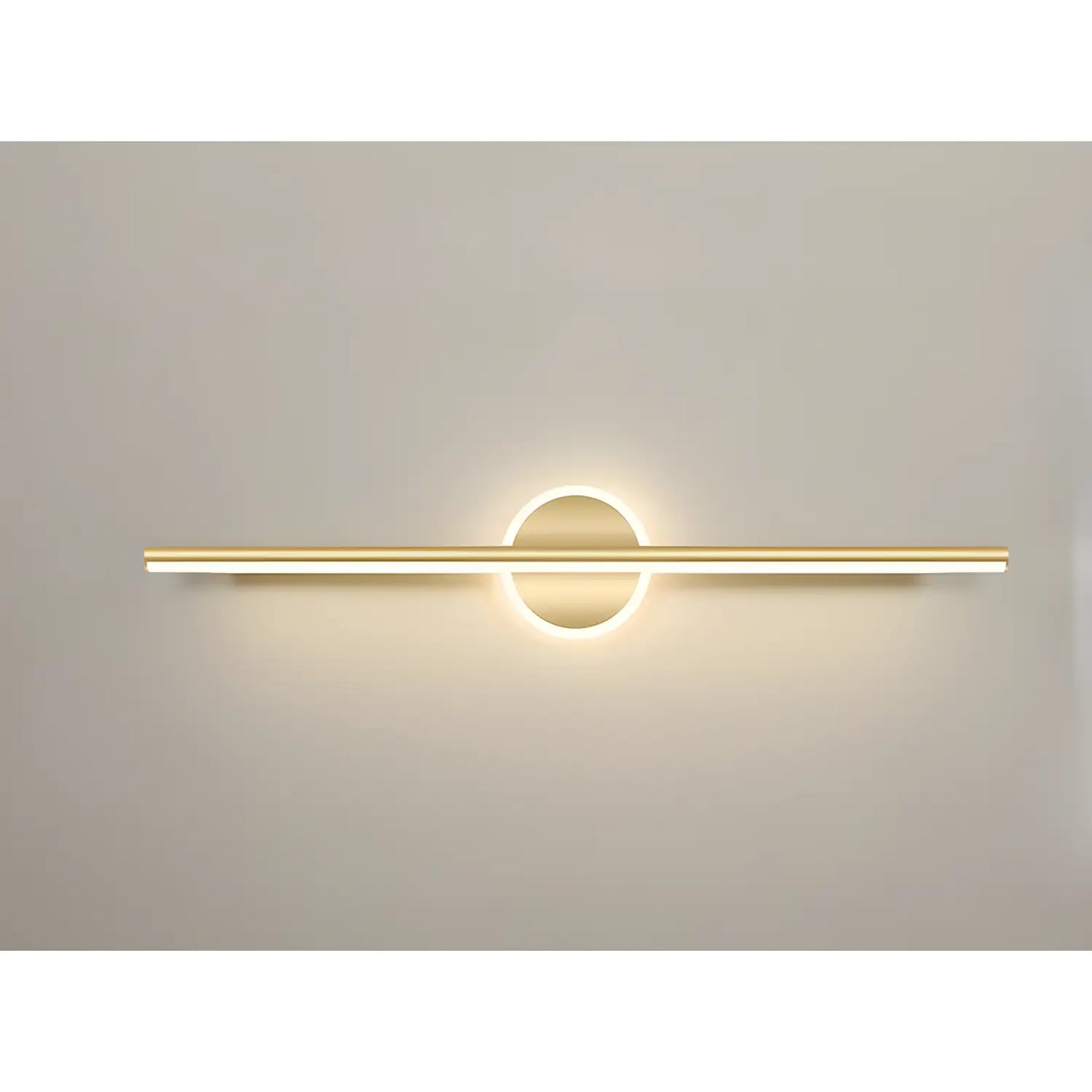 Modern LED Wall Light Fixtures for Bathroom Bedroom and Home Decor - Golden Round 40CM / Neutral Light - Wall Mount