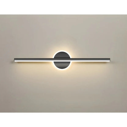 Modern LED Wall Light Fixtures for Bathroom Bedroom and Home Decor - Black Round 40CM / Neutral Light - Wall Mount