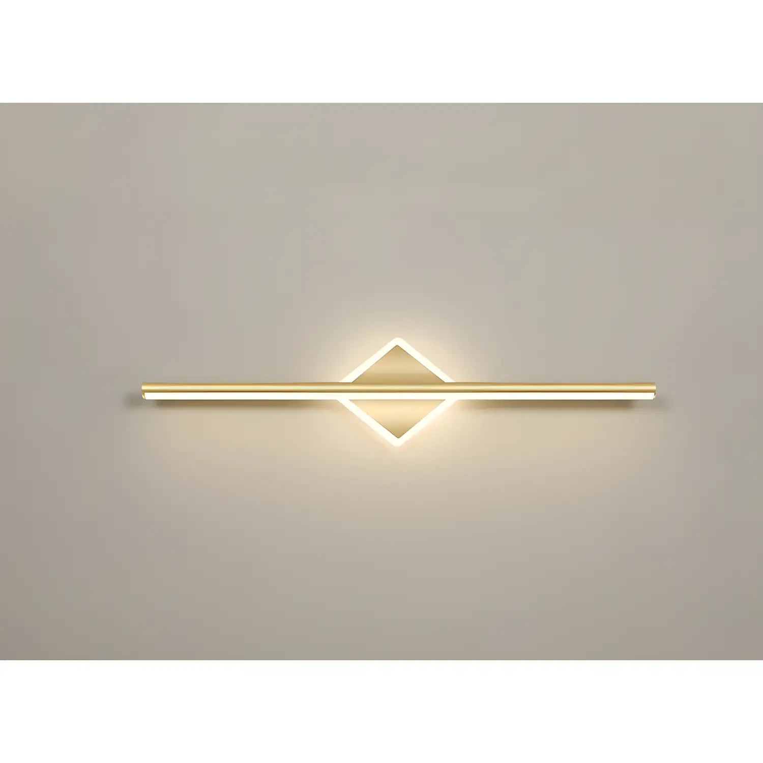 Modern LED Wall Light Fixtures for Bathroom Bedroom and Home Decor - Gold Square 40CM / Neutral Light - Wall Mount