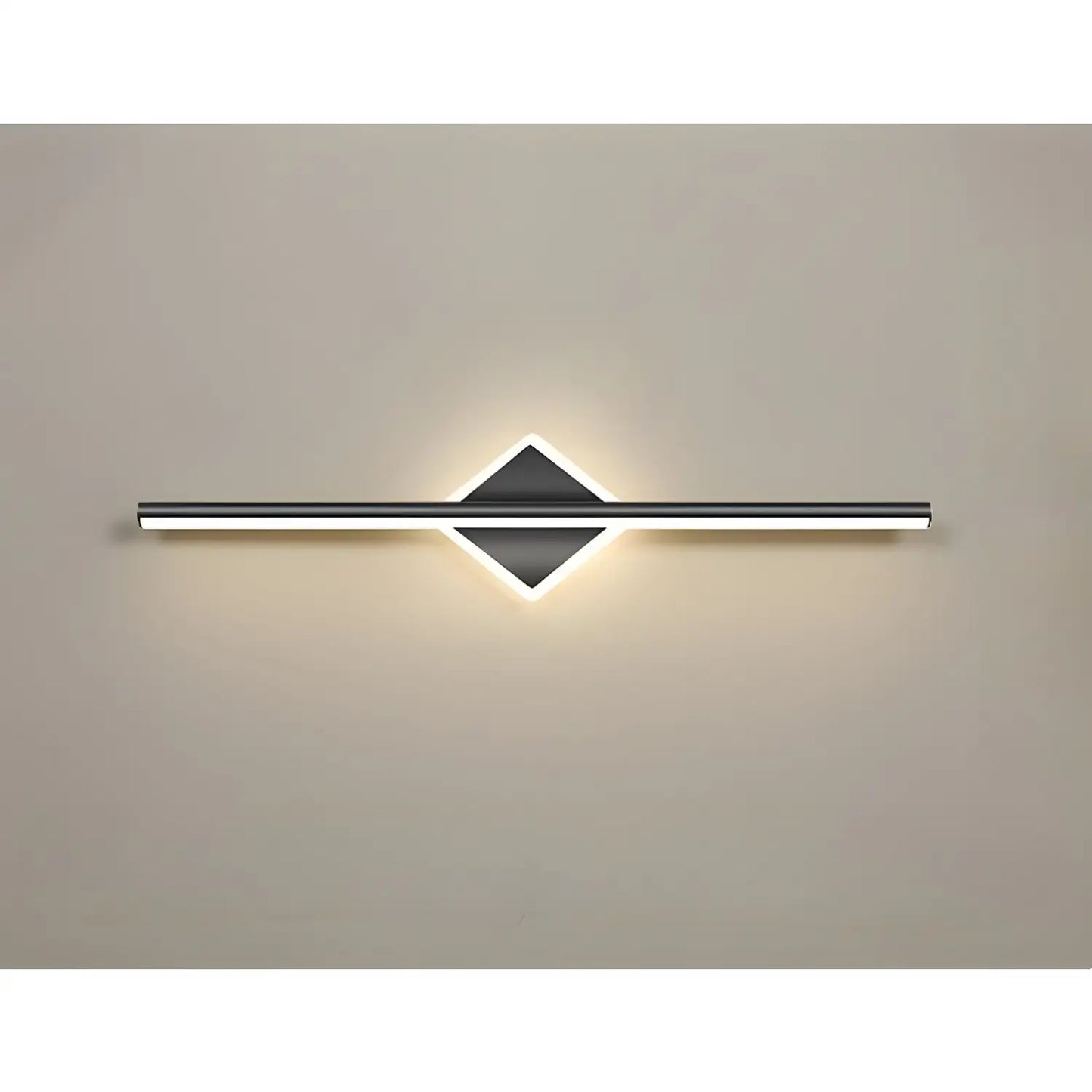 Modern LED Wall Light Fixtures for Bathroom Bedroom and Home Decor - Black Square 40CM / Neutral Light - Wall Mount