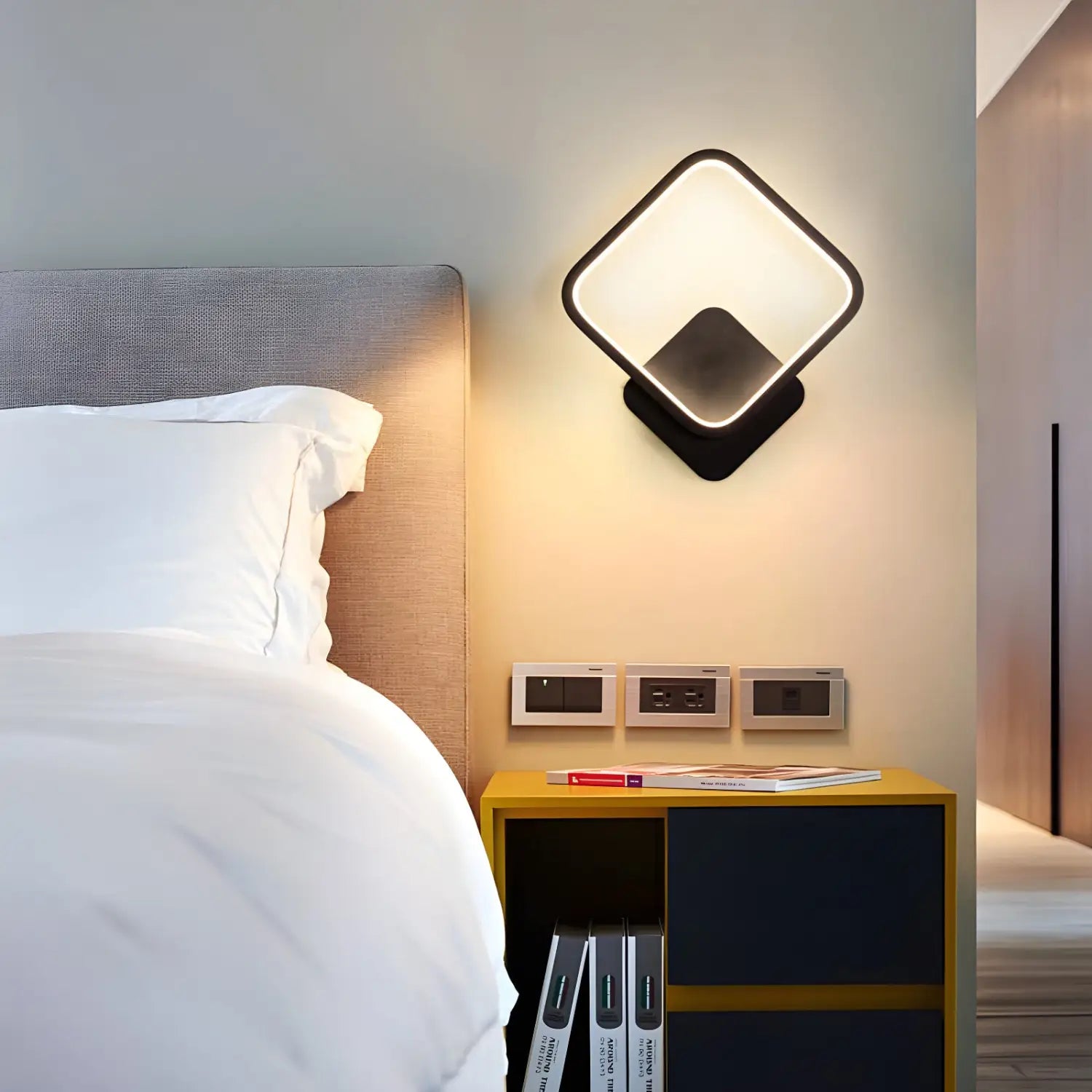 Modern LED Wall Lights Decor - Sconce Wall Lamp - Black / Tricolor dimming - Wall Mount Fixture