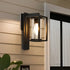 Modern Matte Black Exterior Wall Light with Motion Sensor - Black - Outdoor Wall Lights