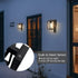 Modern Matte Black Exterior Wall Light with Motion Sensor - Black - Outdoor Wall Lights