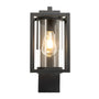 Modern Matte Black Exterior Wall Light with Motion Sensor - Black - Outdoor Wall Lights