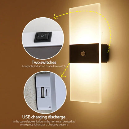 Modern Minimalist Indoor Wall Lamps With USB Charging And Motion Sensing - Wall Lights