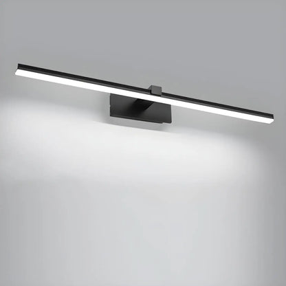 Modern Minimalist LED Wall Light for Moisture-Proof Bathroom - Black / White light / 40cm 9W - Wall Mount Fixture