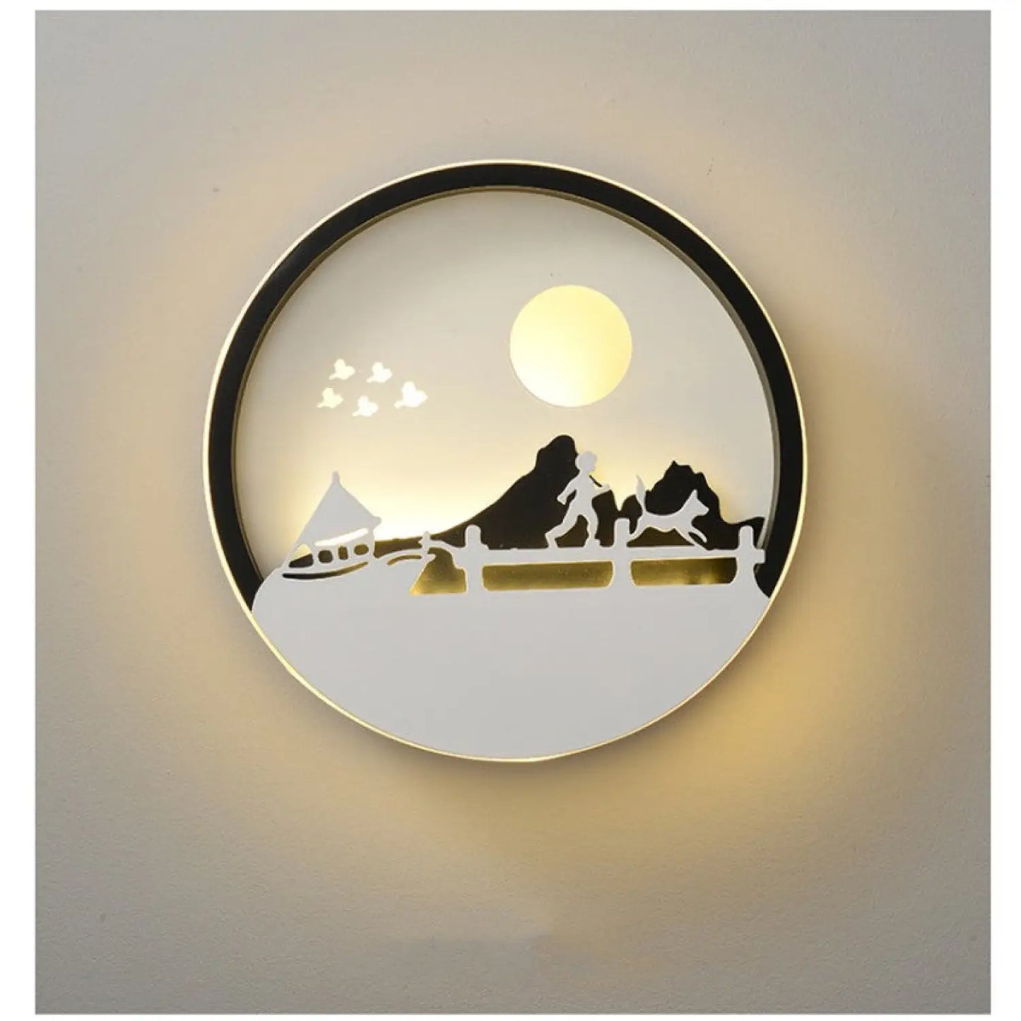 Modern Minimalist Wall Art Lamp for Bedroom and Background Decor - Wall Mount Fixture