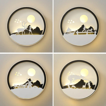 Modern Minimalist Wall Art Lamp for Bedroom and Background Decor - Wall Mount Fixture