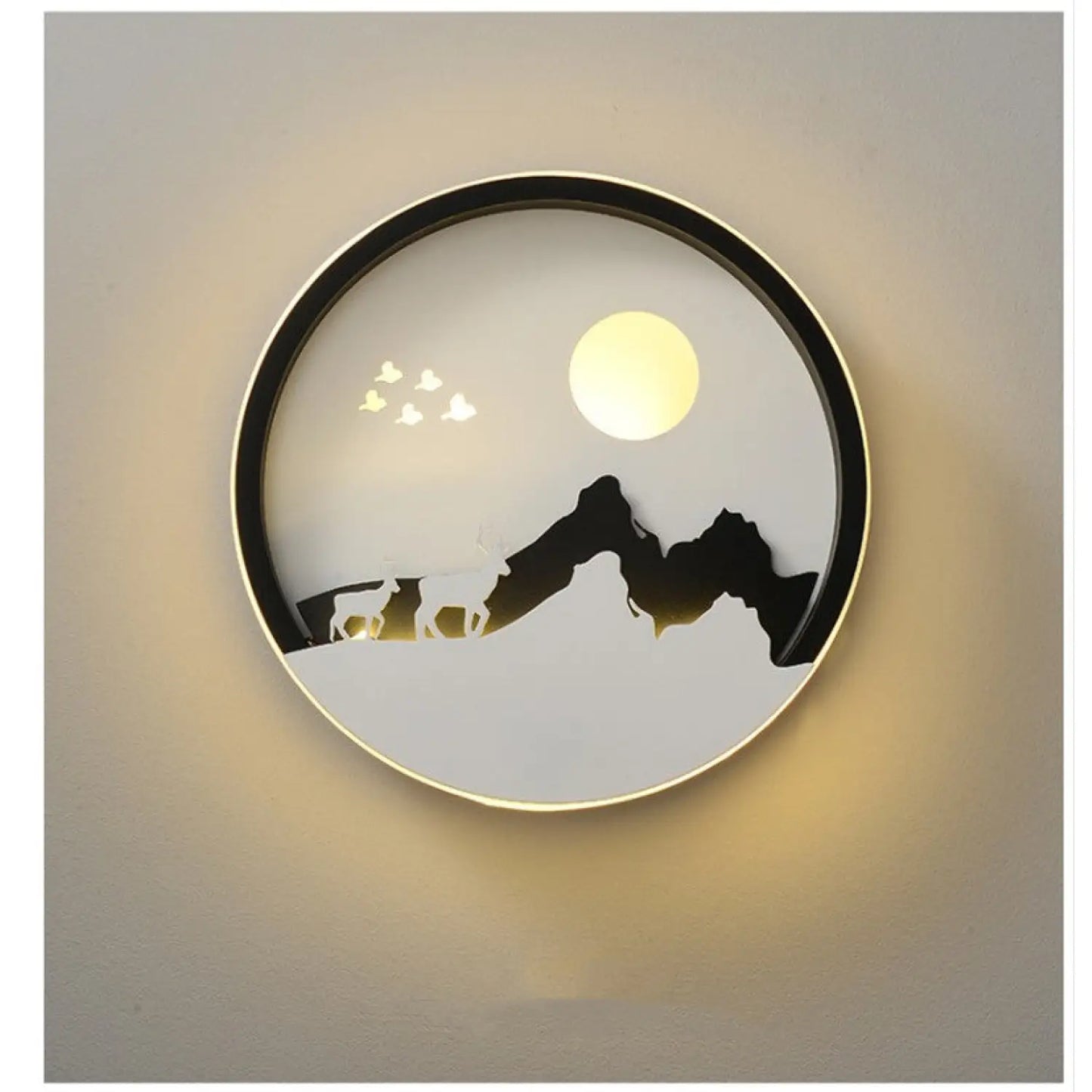 Modern Minimalist Wall Art Lamp for Bedroom and Background Decor - Wall Mount Fixture