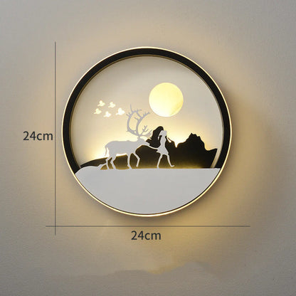 Modern Minimalist Wall Art Lamp for Bedroom and Background Decor - Wall Mount Fixture