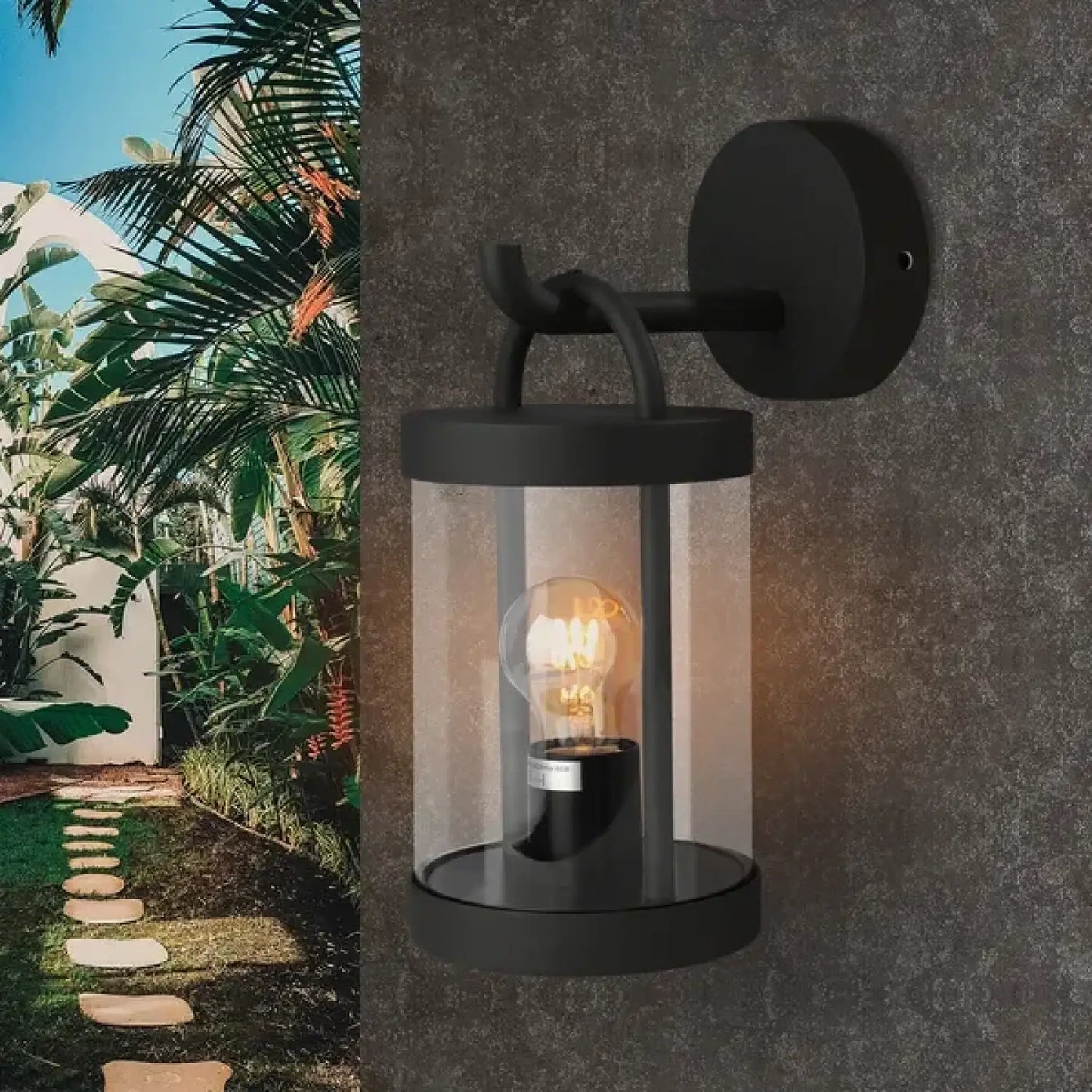 Modern Outdoor Lantern Wall Mount with E26 Bulb for Porch and Entryways - Outdoor Wall Lights
