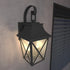 Modern Outdoor Wall Light Fixture with 2 Waterproof Glass Lights - Black - Wall Mount Fixture