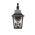 Modern Outdoor Wall Light Fixture with 2 Waterproof Glass Lights - Black - Wall Mount Fixture