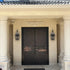 Modern Outdoor Wall Light Fixture with 2 Waterproof Glass Lights - Black - Wall Mount Fixture