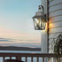 Modern Outdoor Wall Light Fixture with 2 Waterproof Glass Lights - Black - Wall Mount Fixture