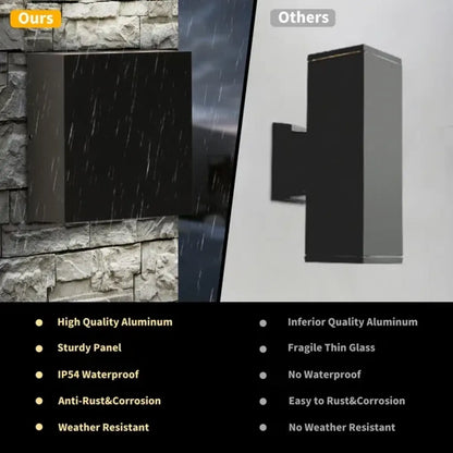 Modern Outdoor Wall Sconce Aluminum LED for Up & Down Light with IP65 Waterproof - Outdoor Wall Lights