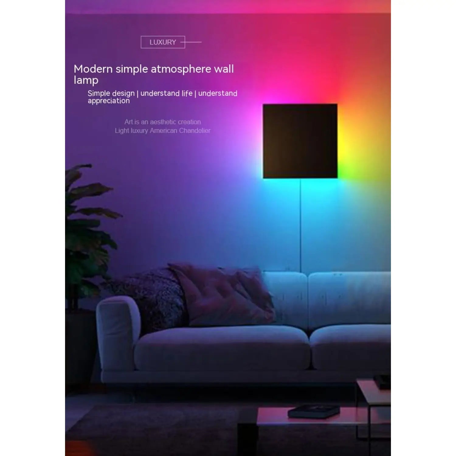 Modern RGB LED Wall Light in Living Room and Bedroom for Decor - Wall Mount Fixture