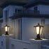 Modern Solar LED Lights with Adjustable Brightness for Pillars - Black - 12V Hanging Light