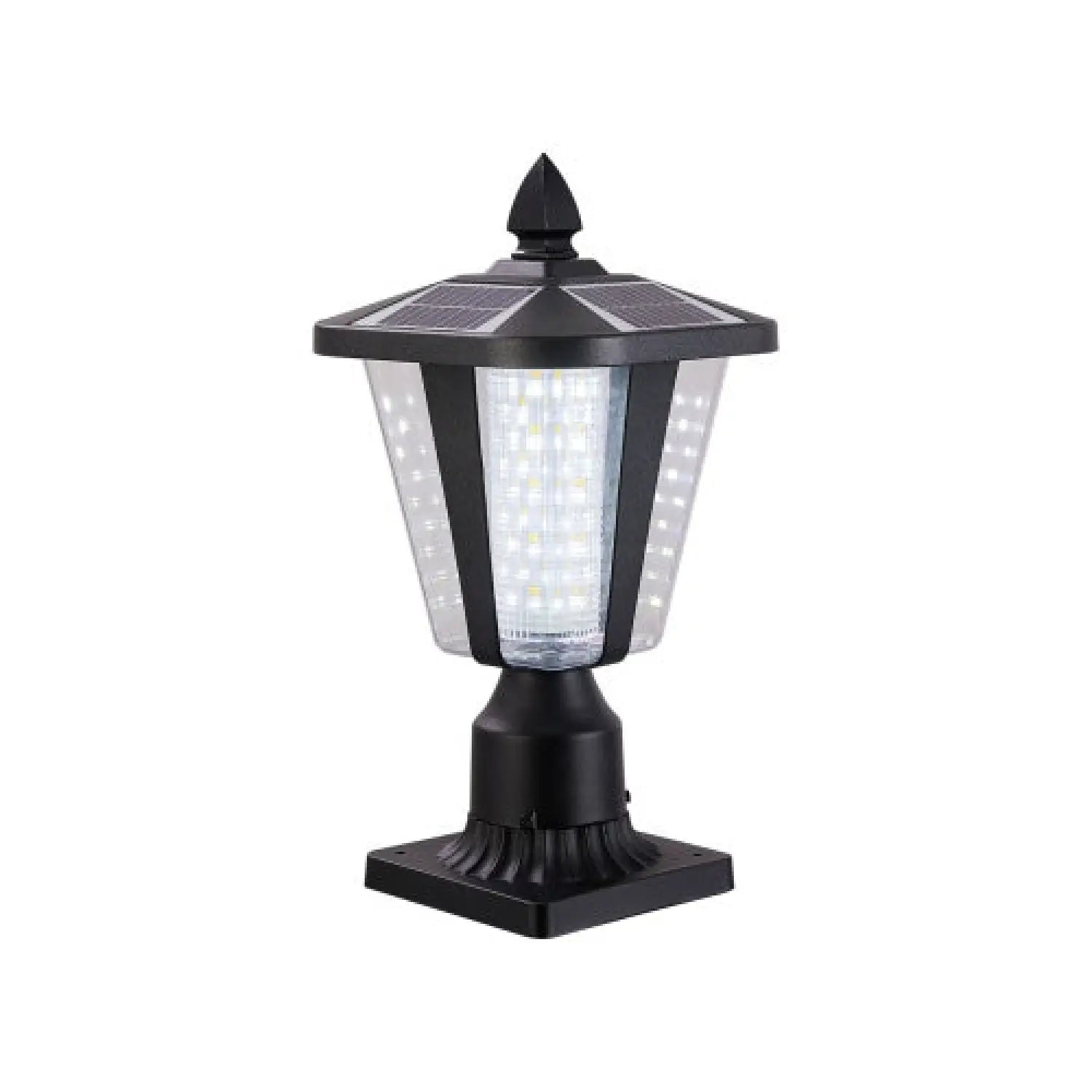 Modern Solar LED Lights with Adjustable Brightness for Pillars - Black - 12V Hanging Light