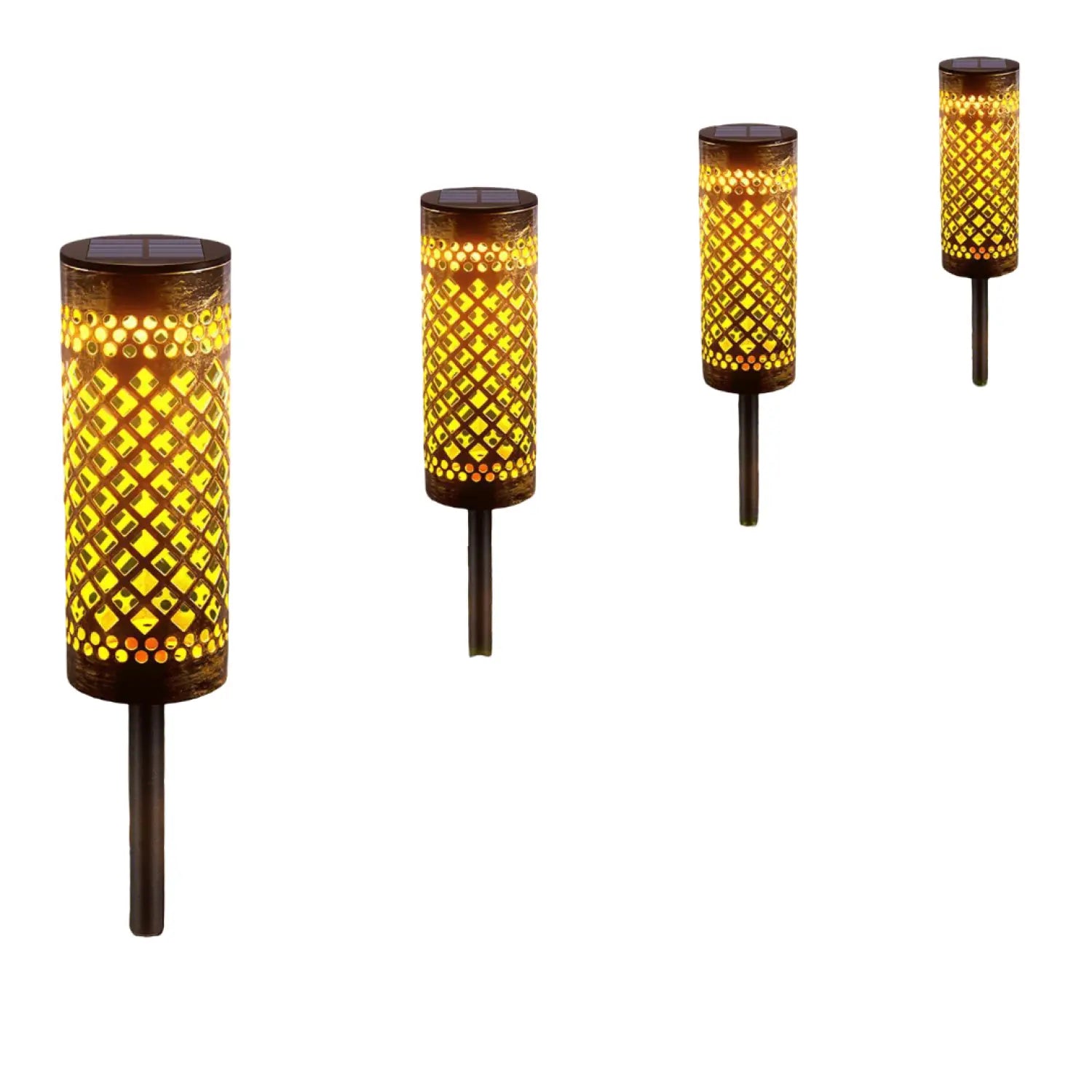 Modern Solar Powered LED Exterior Lights with Waterproof Design - Single Warm Light - Solar Lights